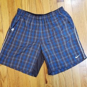 Nike Plaid Blue Shorts